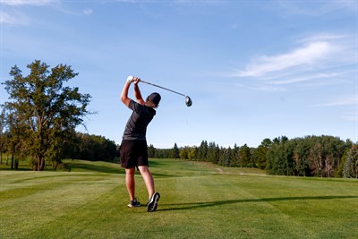 Golfing at the Ponoka Golf Course