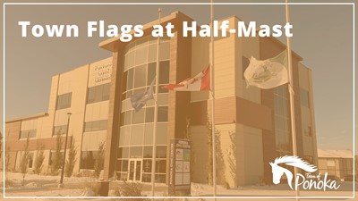 Town Flags at Half-Mast