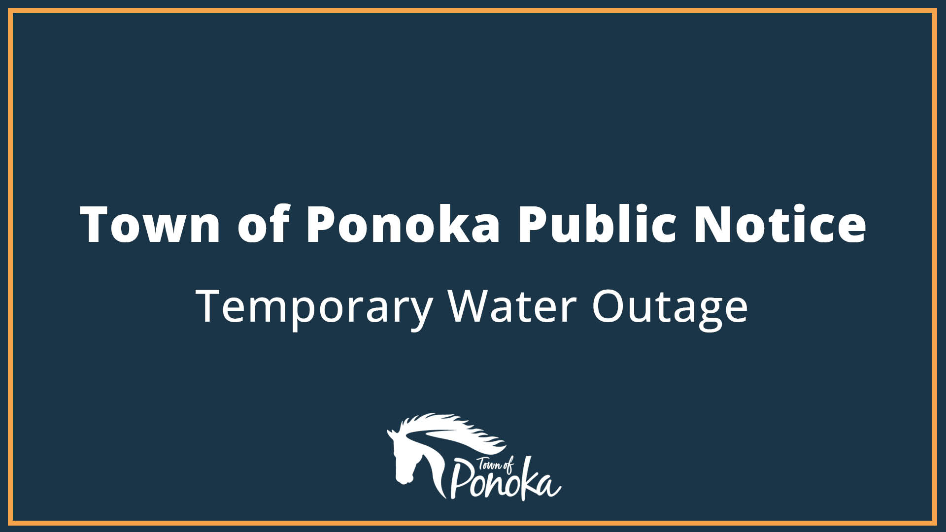 Temporary Water Outage