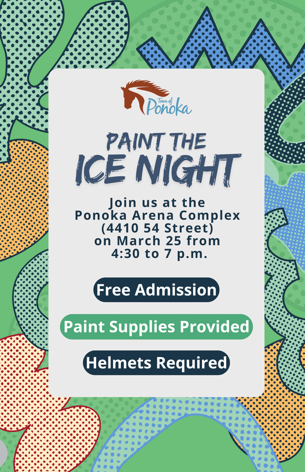Paint the Ice Night Poster