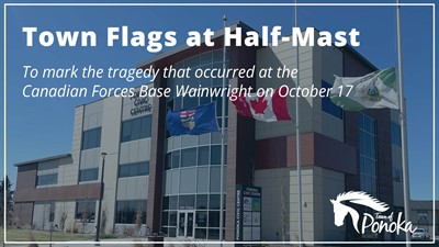 Town Flags at Half-Mast