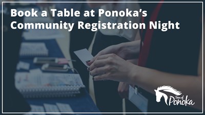 Book a Table at Ponoka's Community Registration Night