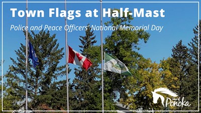 Town Flags at Half-Mast