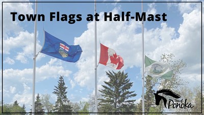 Town Flags at Half-Mast