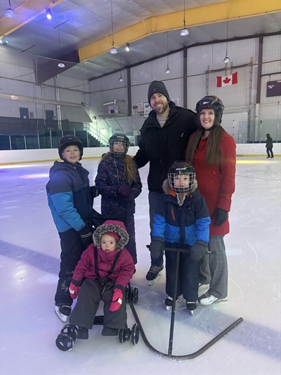 Family at Holly Jolly Public Skate