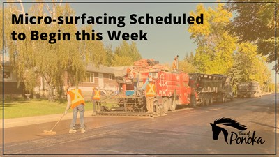Micro-surfacing scheduled to Begin this Week
