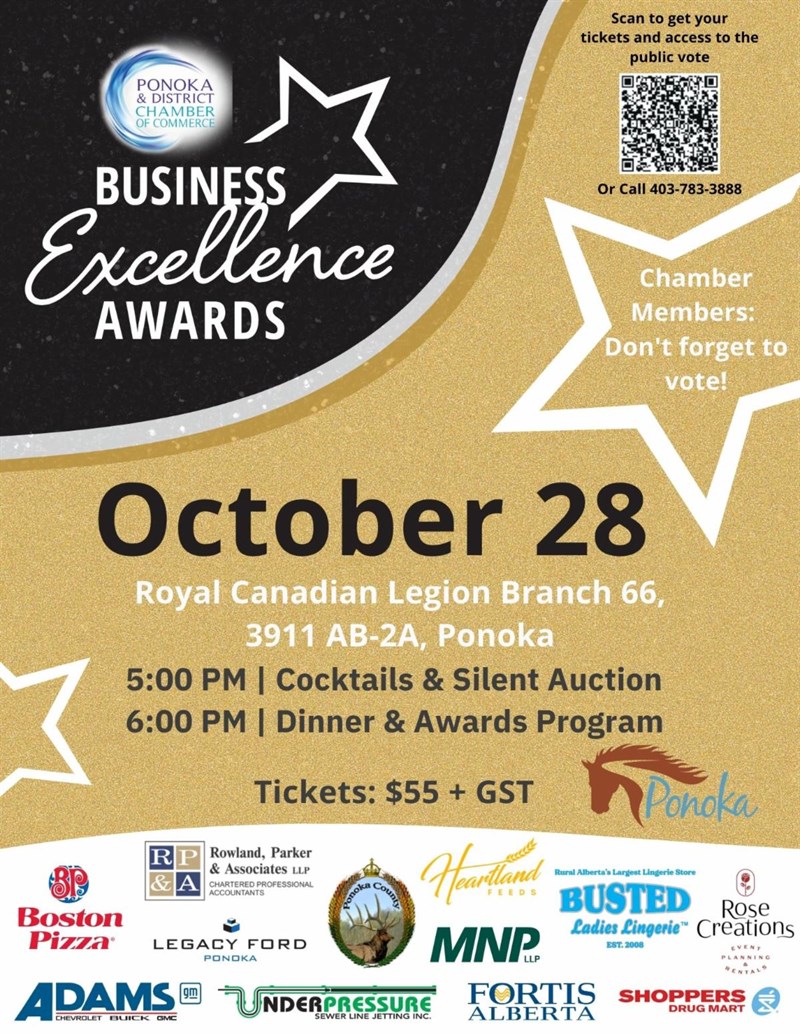 Business Excellence Awards - Ponoka & District Chamber of Commerce
