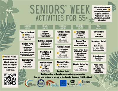 Seniors' Week Calendar