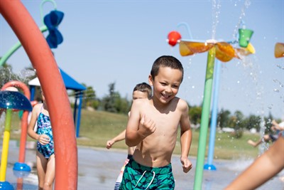 Kids at the Splash Park